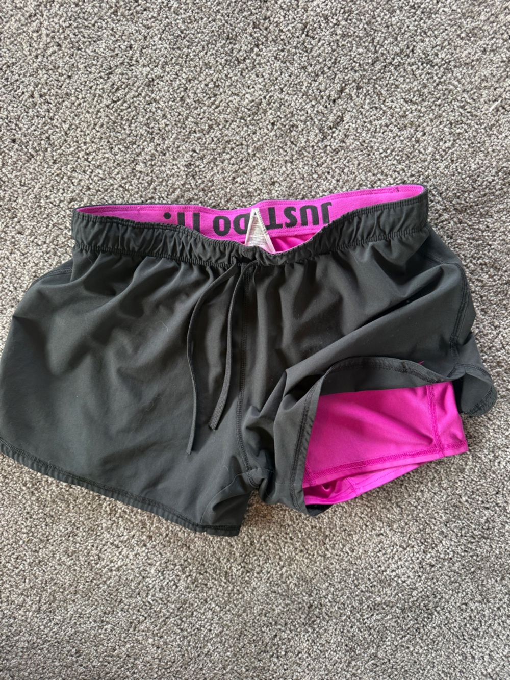 Nike Women’s Black Athletic Shorts with Pink Liner